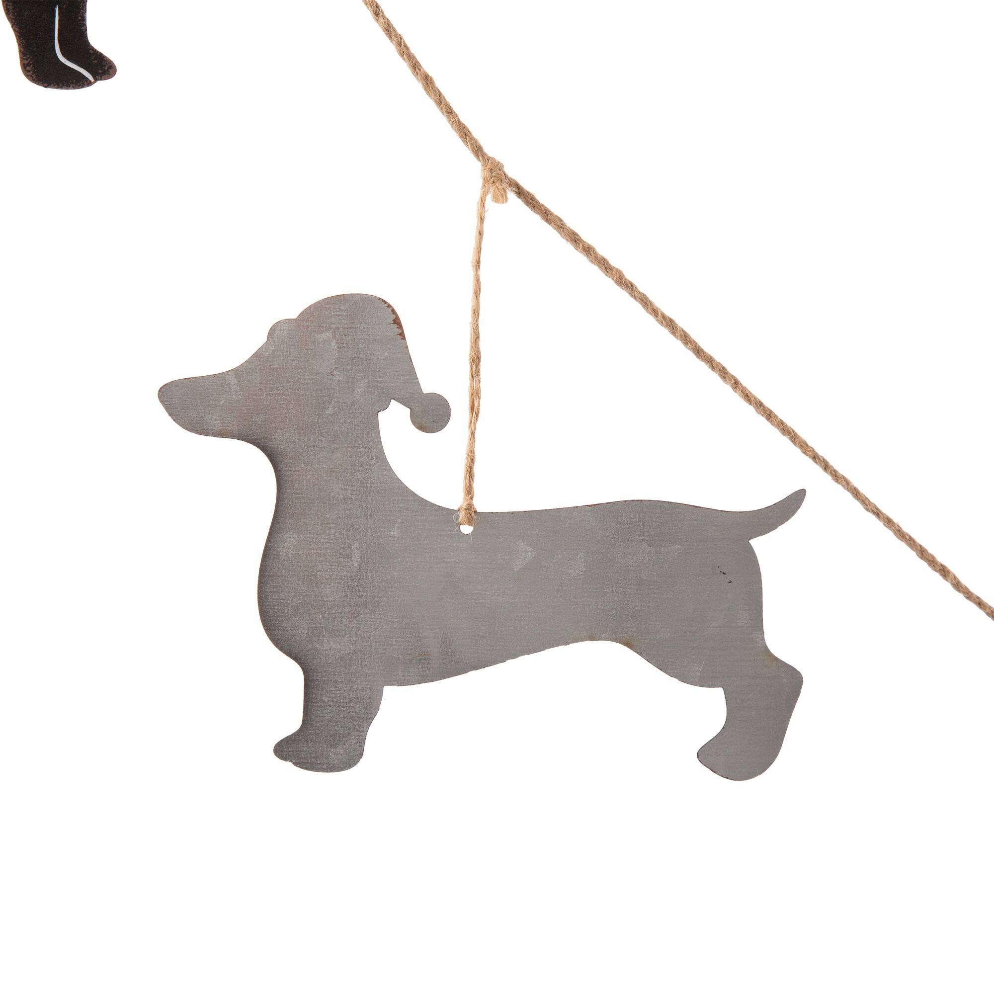 Glitzhome® 6ft. Metal Christmas Dog Garland